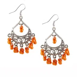 Creative Frogs Orange Alloy Earrings-image-3