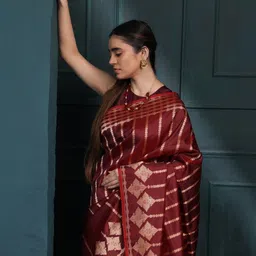 Moda Rapido Woven Design Zari Art Silk Handloom Banarasi Saree-image-90