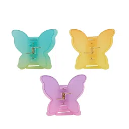 Matra Butterfly Claw Clip Matte Hair Clutcher Double Shaded Dual Color Gradient Big Pin Clutches image 5