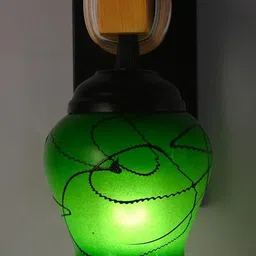 SOMIL Green Glass Cylinder Printed Wall Lamps-picture-26