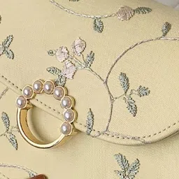 corsica DressBerry Embellished PU Structured Handheld Bag image 4