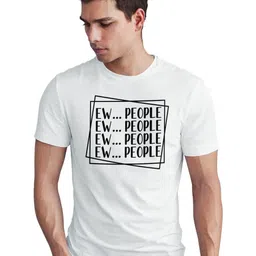 Seekbuylove Men Bio Finish Typography Printed Round Neck Pure Cotton T-shirt-image-11