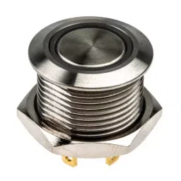 RS PRO Illuminated Push Button Switch Momentary 16 mm Cutout SPST Green LED 36 V DC, 1759196 image 2