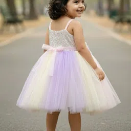 Lagorii Embellished Applique Net Fit & Flare Dress image 4