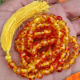 Apnisanskriti Unisex Amber Stone Mala image 2