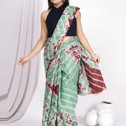 JAIPURI PRINT Tie and Dye Pure Cotton Saree-picture-27