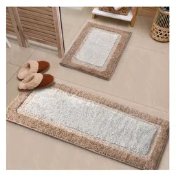 Saralhome Elyesse Antiskid Bathmat-Runner 2pc Taupe. 40cm x 58cm, 40cm x 110cm-image-43