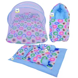 Babytoons Baby Bedding for New Born Sleeping Essential Combo (0-6 Months) Blue-picture-10