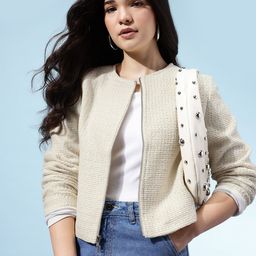 glitchez Textured Crop Tailored Jacket-picture-20