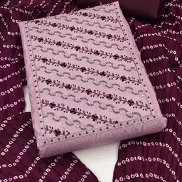 DIVASTRI Floral Embroidered Sequinned Coco Silk Unstitched Dress Material-picture-31