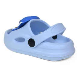 Yellow Bee Solid Back Sling Clogs With Marvel Featuring Captain America 3D Charms - Blue image 4