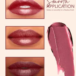 Carlton London Glitterati Matte Lipstick With Vitamin E - 4g - Dirty Peach VS01 image 3