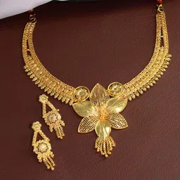 PRIVIU Gold-Plated Floral Design Jewellery Set-picture-33