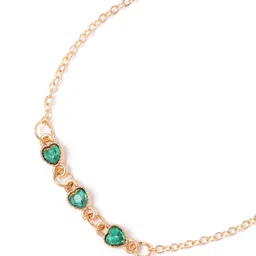 Carlton London Women Pack Of 4 Cubic Zirconia Rose Gold-Plated Charm Bracelet image 2
