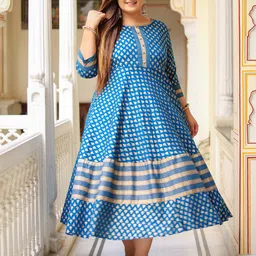 IKRASS Women Ethnic Motifs Printed Anarkali Kurta-picture-21