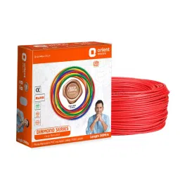 Orient Diamond 1 mm Single Core Flame Retardant Wire Red (90 m Length)-image-0