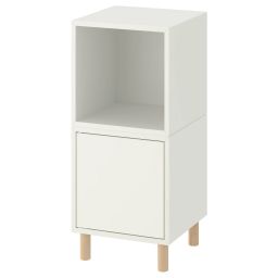 ikea eket Cabinet combination with legs, white/wood, 35x35x80 cm-picture-42