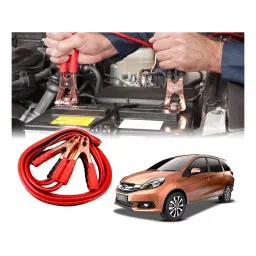 Auto Pearl 1.83 m (6 Ft) 500 A Heavy Duty Anti Tangle Battery Jumper Booster Cables for Honda Mobilio (Pack of 2)-image-79