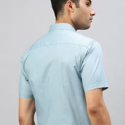 Ramraj Men Spread Collar Solid Formal Shirt image 4