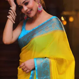 PRISHA FASHION Woven Design Silk Blend Banarasi Saree image 2