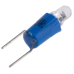 RS PRO LED Indicator Lamp, Bi-Pin, Blue, Single Chip, 3 mm Lamp, 4.25 mm dia 24 V AC/DC 210844 image 3