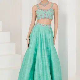 MAIVE Embellished Sequinned Ready to Wear Lehenga & Blouse With Dupatta-picture-33