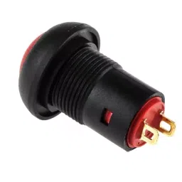 RS PRO Miniature Push Button Switch SPST Latching 13.6 mm Solder Lug Red, 8207543 image 3