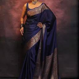 Moda Rapido Woven Design Silk Blend Designer Banarasi Saree-picture-16