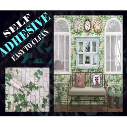 SEKHMET White & Green Leaf Printed Self Adhesive Wallpaper-picture-19