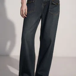 Tokyo Talkies Women Straight Fit Mid-Rise Cotton Jeans-image-62