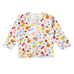 My Milestones 100% Cotton Full Sleeves Fruits Printed Tee - Cream-picture-21