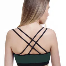 Samvar Green Cotton Non-Wired Non Padded Minimizer Bra image 2