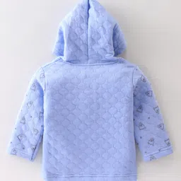 Little Darlings Full Sleeves Winter Wear Suit With Teddy Embroidery - Purple image 3