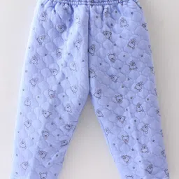 Little Darlings Full Sleeves Winter Wear Suit With Teddy Embroidery - Purple image 4