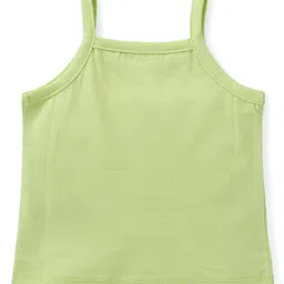 Babyhug 100% Cotton Knit Singlet Sleeves Slips with Floral & Flamingos Print Pack of 3 - Pink White & Green image 5