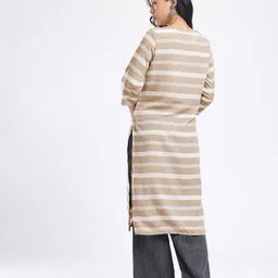 Anouk Rustic Striped Straight Kurta image 5