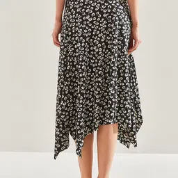 BIANCO LUCCI Floral Printed A-Line Midi Skirts image 2