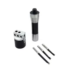 A.D INTERNATIONAL Boring Head Diameter 1.5 inch R8 Shank, 7/16 Unf Drawbar 1 Div. 0.001 with 3 Carbide Tipped HSS Cutting Tools, UJ-VXDF-S9IX image 2