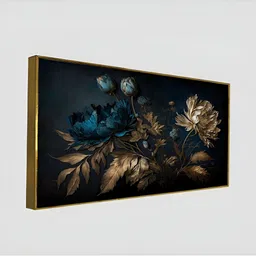 DEKORSTATION Blue & Brown Printed Canvas Wall Painting image 4