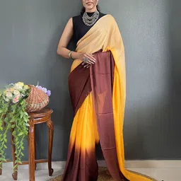 V3 FASHION STUDIO Pure Crepe Ready to Wear Saree-picture-14