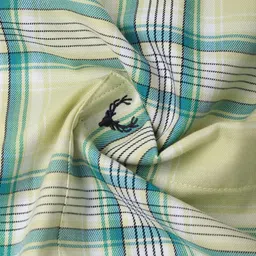 Allen Solly Tartan Checks Checked Spread Collar Slim Fit Casual Pure Cotton Shirt image 2