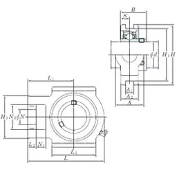 KOYO Ball Bearing Unit, Inner Dia 55 mm, Length 207 mm, Width 66 mm, UCT311JCD image 2