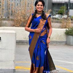 VILLE FASHION Ethnic Motifs Woven Design Zari Kanjeevaram Saree-picture-49