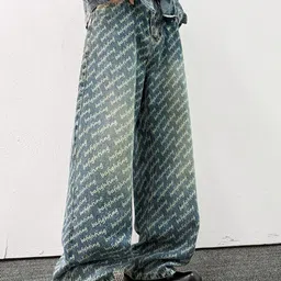 StyleCast x Revolte Men Typography Printed Flared Mid-Rise Light Fade Clean Look Jean image 3