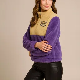 The Dry State Women Colourblocked Crop Tailored Jacket-image-12