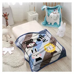 Butterthief Animal Printed Double Layered Mink Reversible Baby Blanket for Kids & Toddlers - Color May Vary-image-77