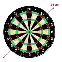 Hop N Play 14 inches Indoor & Outdoor Big Magnetic Dartboard Kit with 6 DartsMulticolour image 3