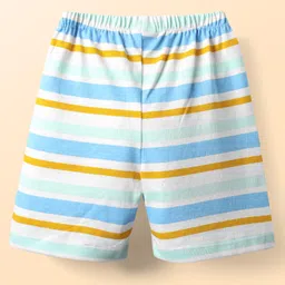 Babyhug Cotton Knit Striped & Pineapple Printed Shorts Pack of 3 - Multicolor image 5
