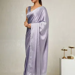 Soch Beads and Stones Satin Saree image 2