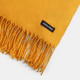 Jack & Jones Men Solid Scarf With Tasselled Border image 3